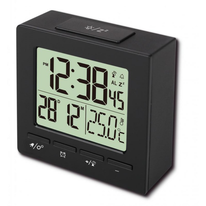 orologio radiocomandato doppio allarme nero orologio radiocomandato doppio allarme nero