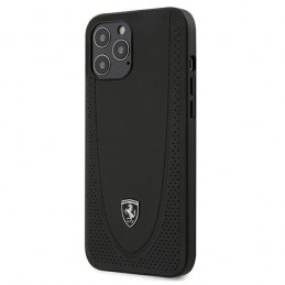 cover ferrari iphone 12 pro max vera pelle  nera