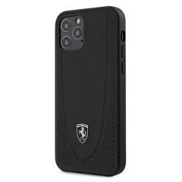 cover ferrari iphone 12/12 pro vera pelle  nera