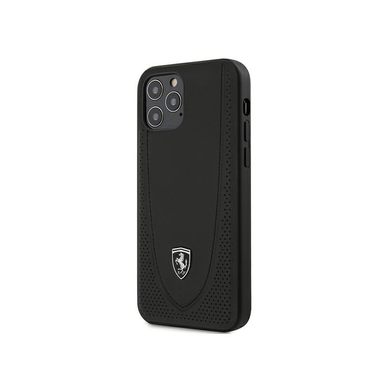 cover ferrari iphone 12/12 pro vera pelle  nera