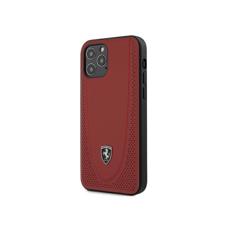 cover ferrari iphone 12/12 pro vera pelle  rossa