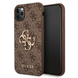 cover guess iphone 11 pro browncon logo gold