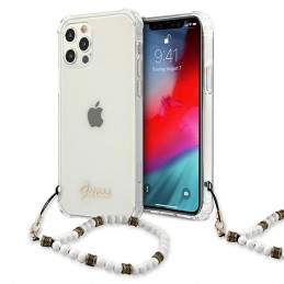 cover guess iphone 12 pro max trasparente con laccio da polso