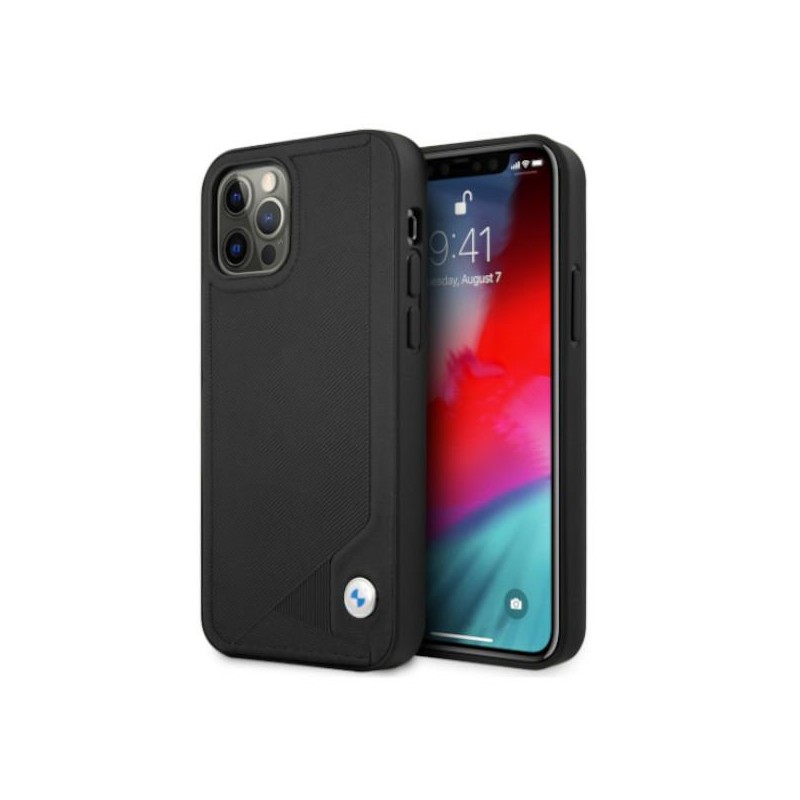 cover bmw iphone 12 pro max black vera pelle