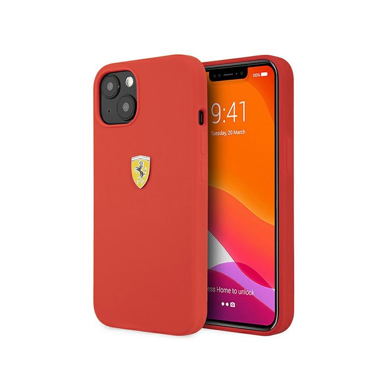cover ferrari iphone 13 mini silicone rosso