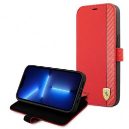 custodia a libro ferrari iphone 13 pro max  rossa