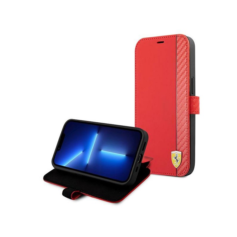 custodia a libro ferrari iphone 13 pro max  rossa