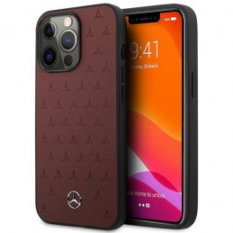 cover mercedes iphone 13 pro max hard case with perforated area & embossed lines - rossa