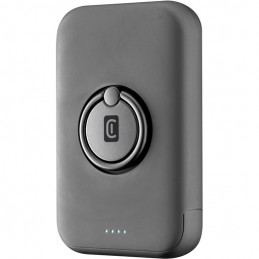powerbank caricabatteria emergenza 5000mah in simil tessuto blu connettori USB-C e MICRO USB