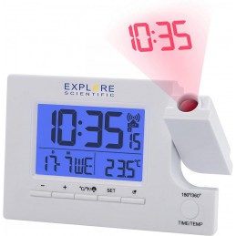 orologio a proiezione dell\'ora e a 180 gradi c white
