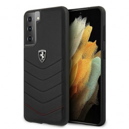 cover ferrari vera pelle nera samsung s21 plus