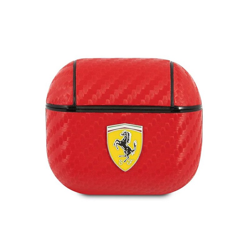 cover ferrari airpods 3 carbonio rosso