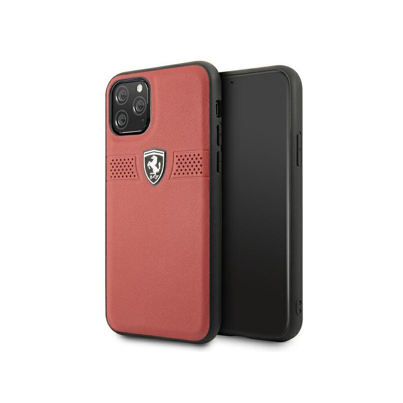 cover ferrari iphone 11 pro vera pelle rosso
