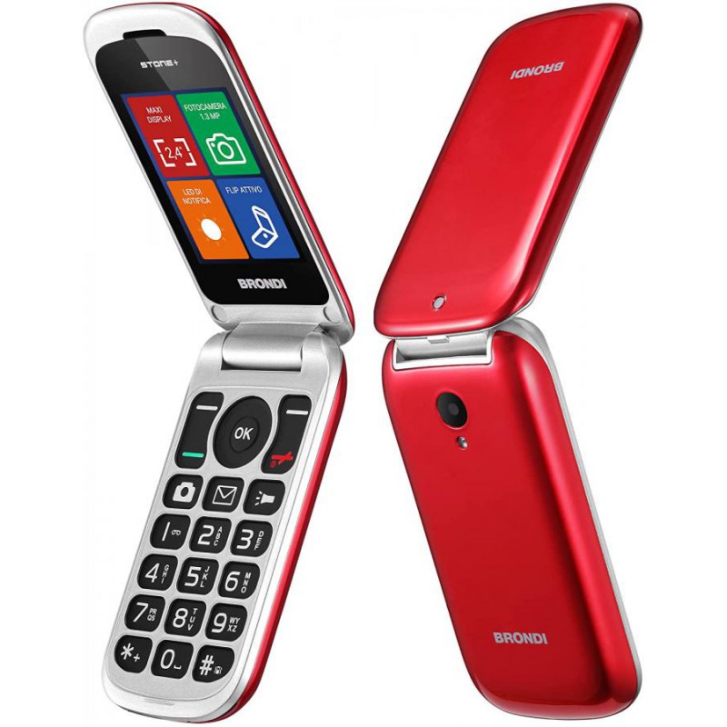 telefono cellulare brondi stone+ rosso