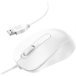 mouse a filo usb borofone 1000 dpi cavo da 1,5 mt bianco