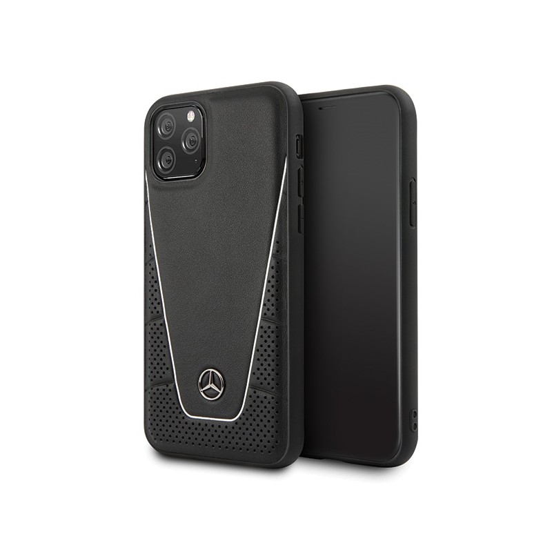 cover mercedes iphone 11 pro vera pelle nera