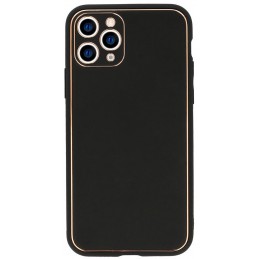 cover samsung a53 5g tpu rivestita in pelle ecologica nera