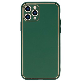 cover samsung a53 5g tpu rivestita in pelle ecologica verde scuro