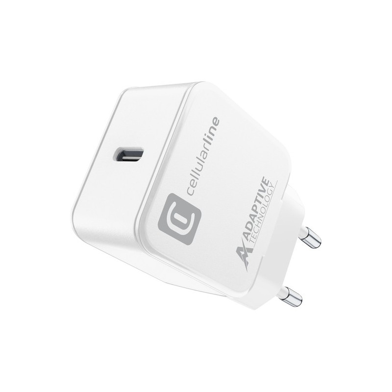 caricabatteria da rete usb-c 15 watt bianco senza cavo