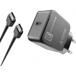 caricabatteria da rete usb-c 15 watt nero con cavo usb-c