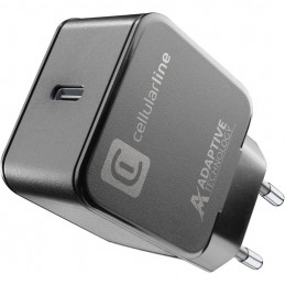 caricabatteria da rete usb-c 15 watt nero senza cavo