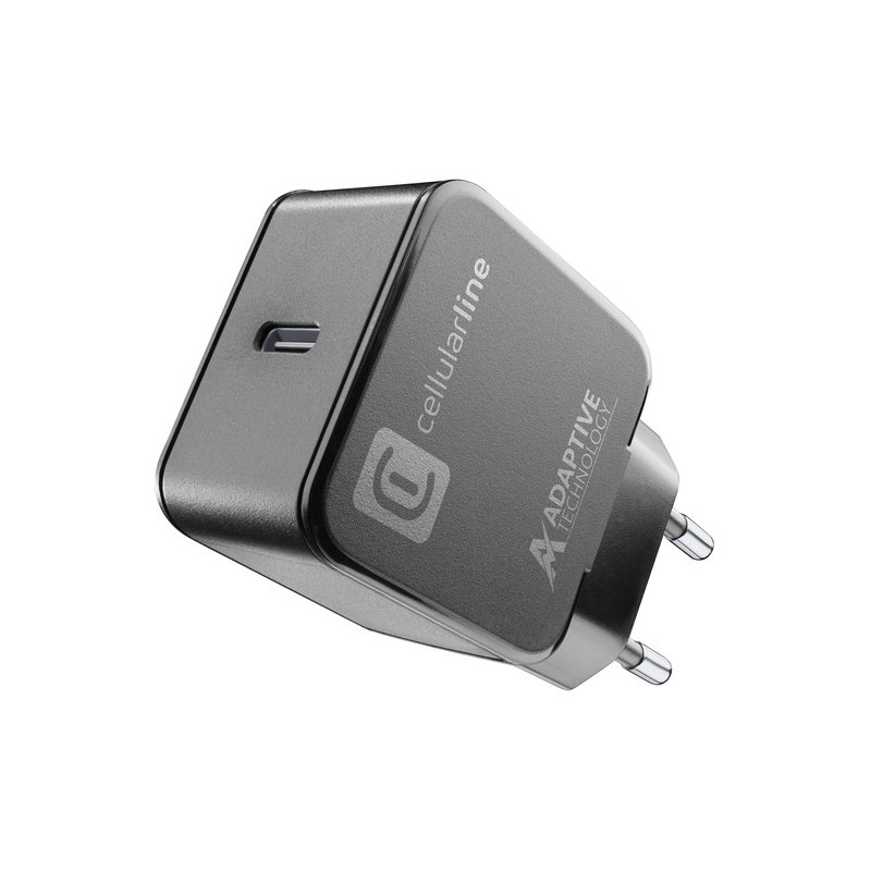 caricabatteria da rete usb-c 15 watt nero senza cavo