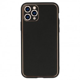 cover samsung a12 tpu rivestita in pelle ecologica nera