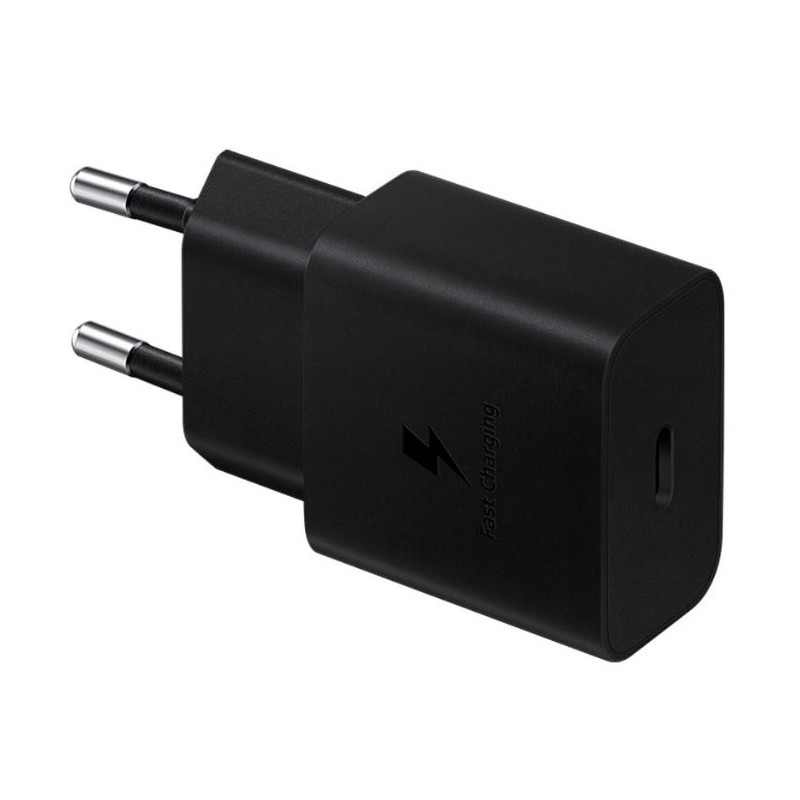 caricabatterie originale samsung usb-c 15 watt nero senza cavo