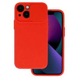 cover s21 fe silicone con protezione fotocamera rossa