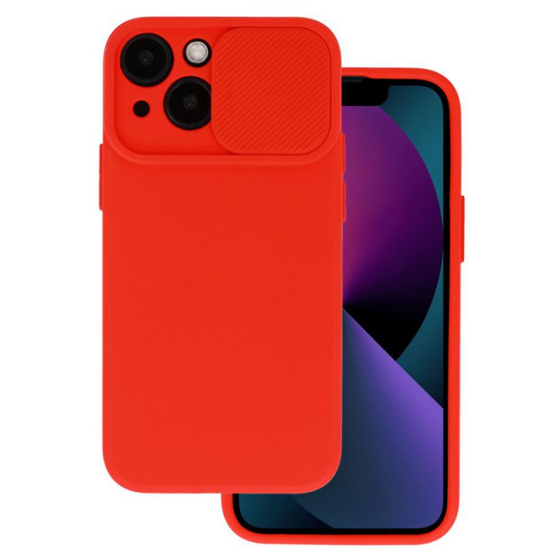 cover s21 fe silicone con protezione fotocamera rossa