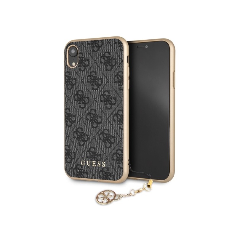 cover guess iphone xr grey con charm gold cover guess iphone xr grey con charm gold