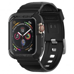 cover ultraprotettiva per apple watch 44 / 45 mm completa di cinturino nera