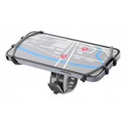 supporto bici universale da manubrio  regolabile 360°  per smartphone da 4 a 6,7 pollici nero