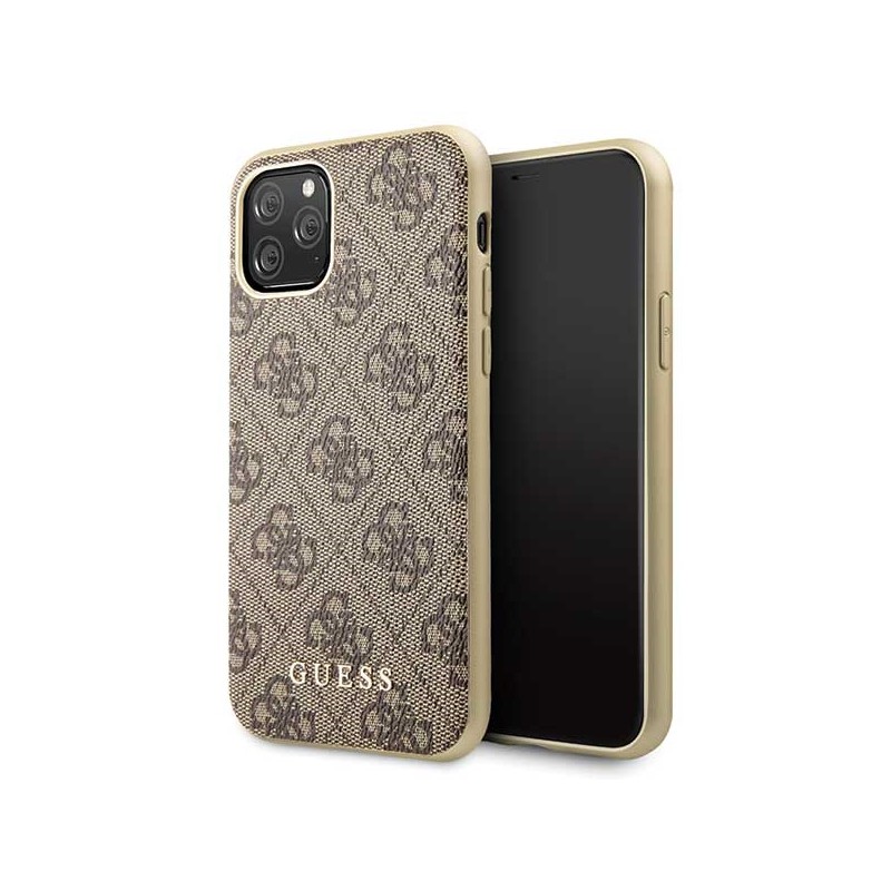 cover guess iphone 11 pro browncon logo gold