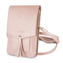portacellulare universale guess pink con tracolla