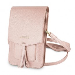 portacellulare universale guess pink con tracolla