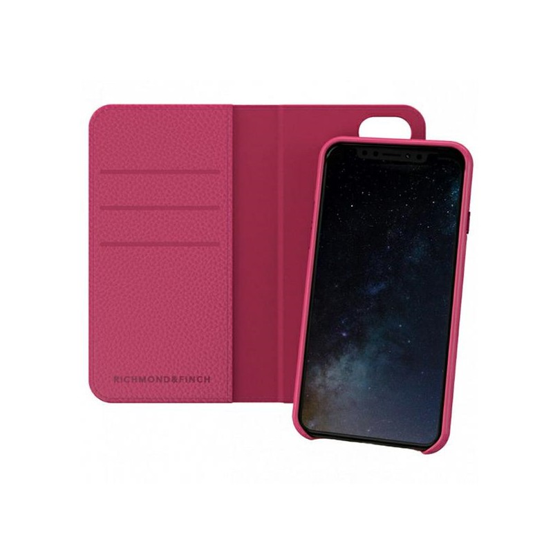 custodia a libro iphone 11 pro richmond & finch rosa con cover interna staccabile