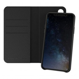 custodia a libro iphone x / xs richmond & finch nera con cover interna staccabile