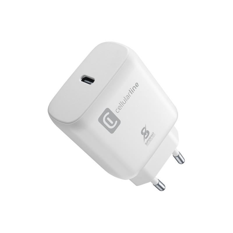 caricabatteria da rete usb-c 25 watt bianco