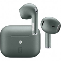 auricolare vivavoce bluetooth doppio  con base di ricarica verde