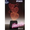 speaker bluetooth  led cuori