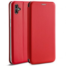 book a23 5g con porta carte di credito chiusura magnetica red