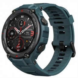 amazfit t-rex pro smartwatch gps integrato 10 atm, schermo amoled da 1,3, 100 modalità di allenamento steel blue