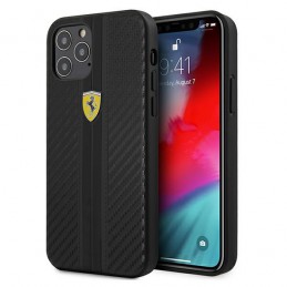 cover ferrari iphone12 pro max effetto carbonio nera