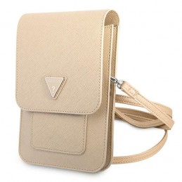 portacellulare universale guess gold con tracolla