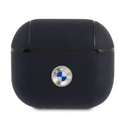 cover bmw airpods 3° generazione irivestito in pelle blu