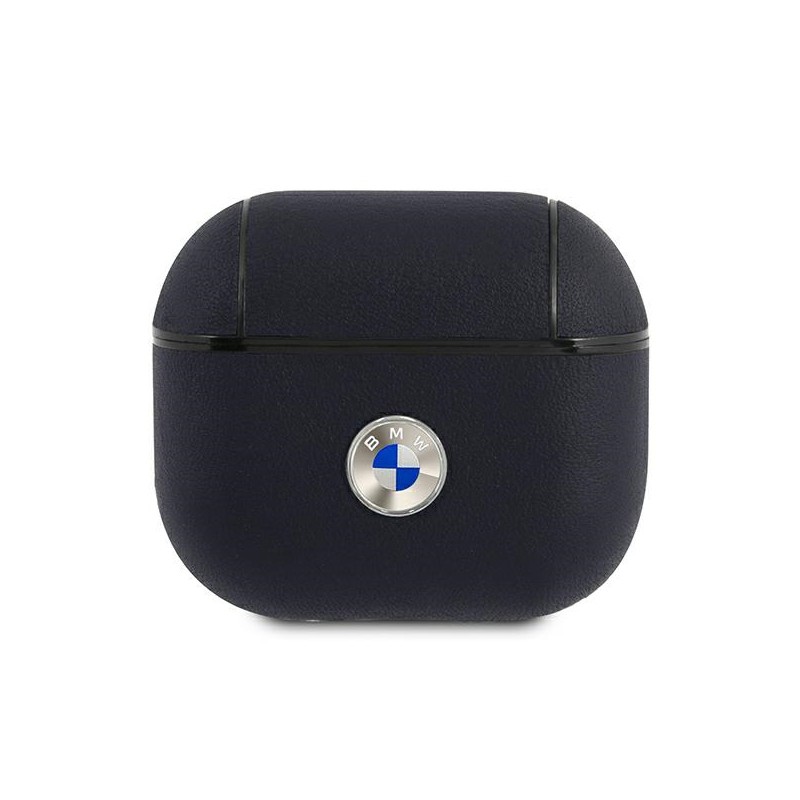 cover bmw airpods 3° generazione irivestito in pelle blu