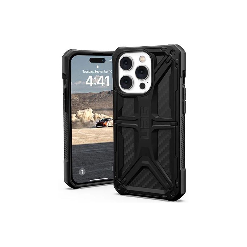 urban armor gear apple iphone 14 pro monarch- carbon fiber