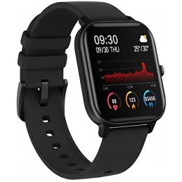 orologio maxcom fw55 aurum pro nero ampio display a colori da 1,7 hd, pressione arteriosa e risposte alle chiamate, notifiche e 