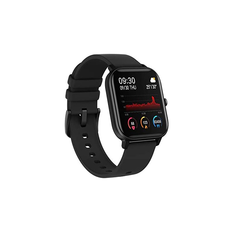 orologio maxcom fw55 aurum pro nero ampio display a colori da 1,7 hd, pressione arteriosa e risposte alle chiamate, notifiche e 